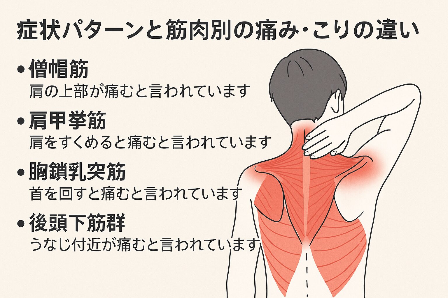 肩 と 首 の 間 が 痛い