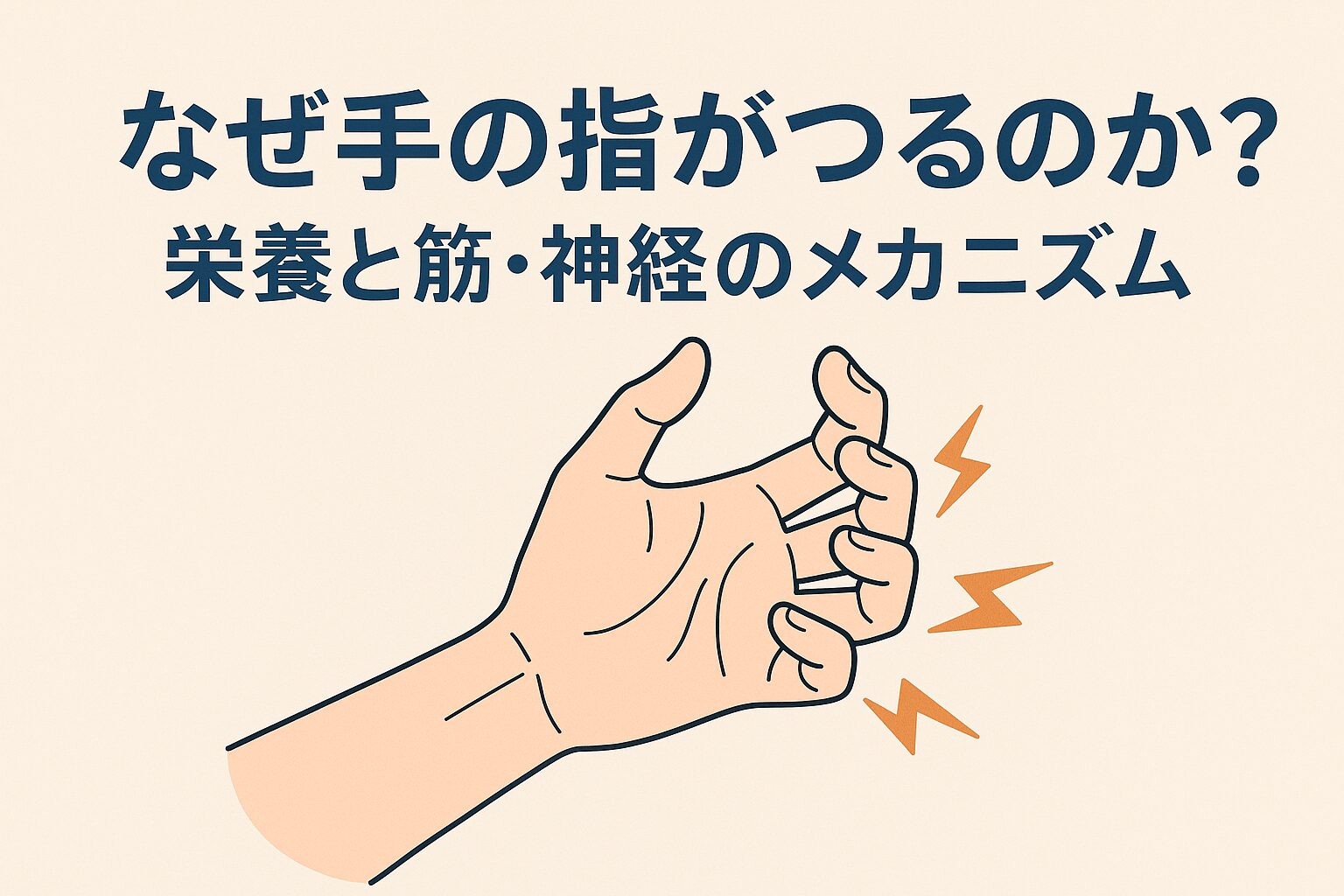 手 の 指 が つる